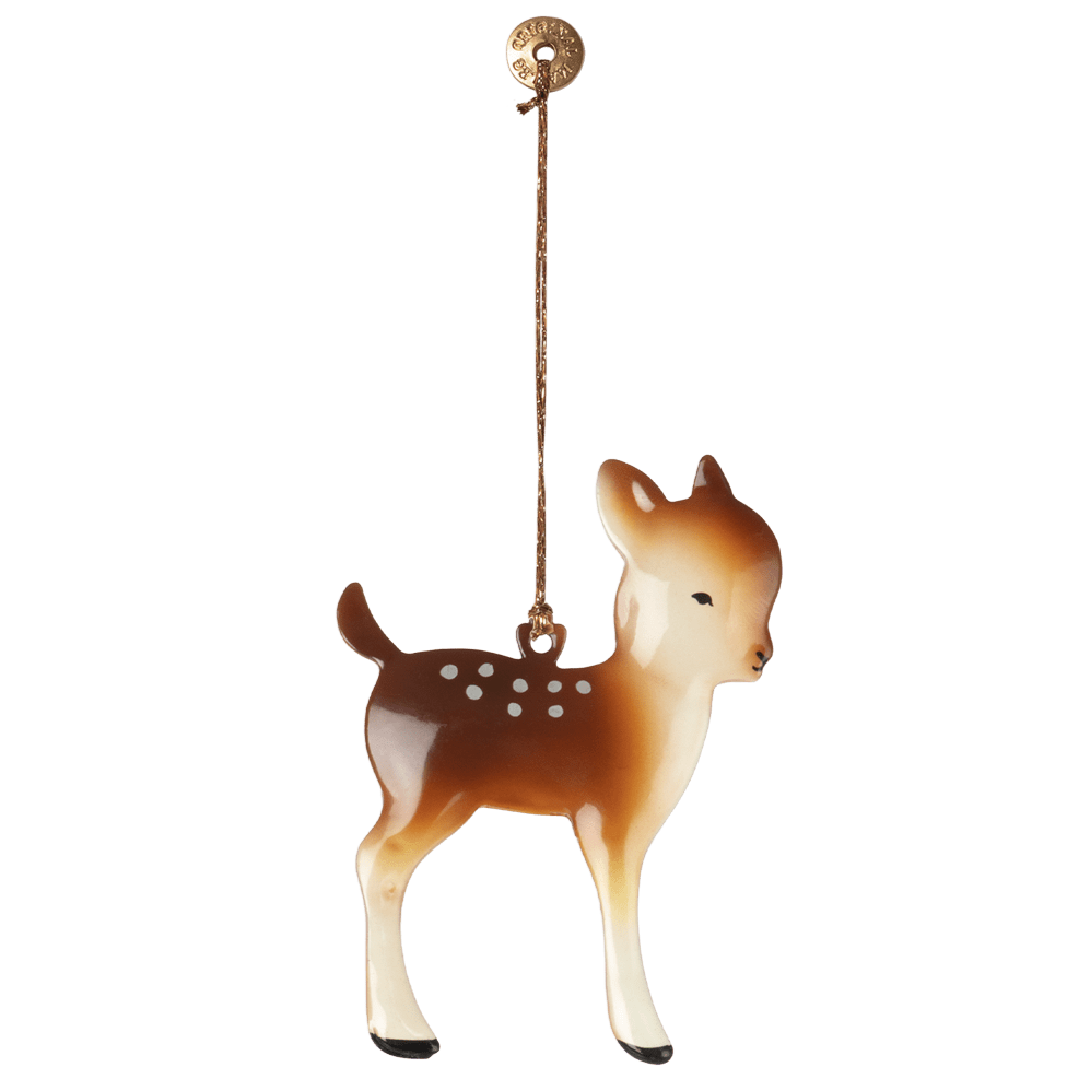 Small Bambi Metal Ornament