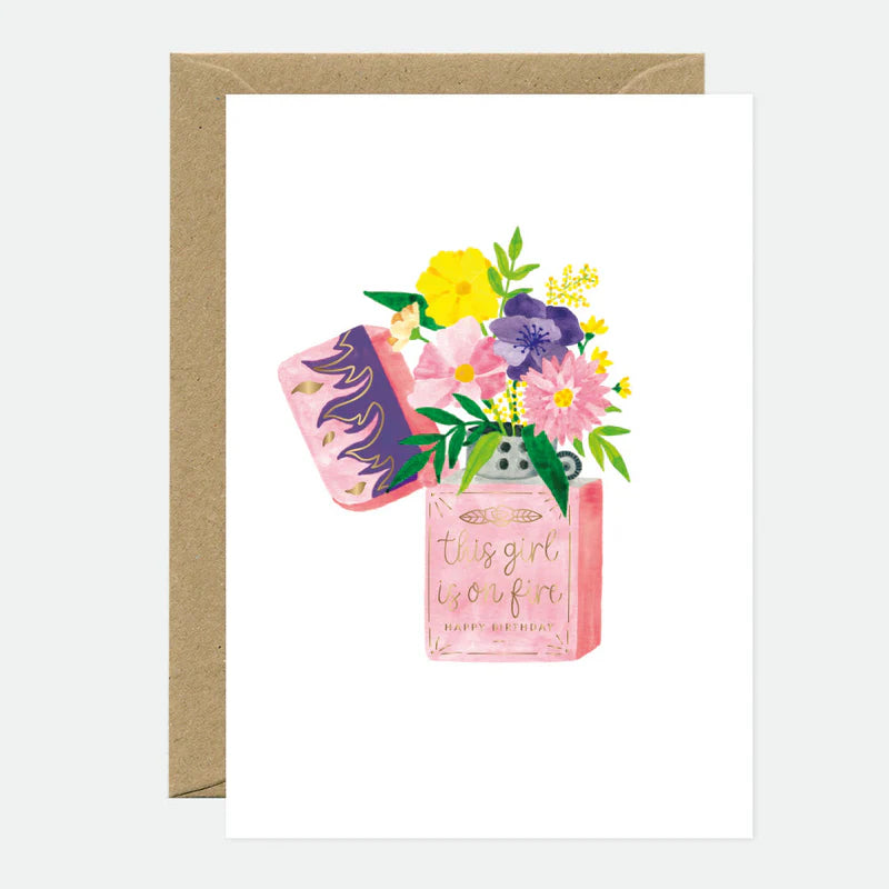 Tarjeta felicitación Flower Lighter