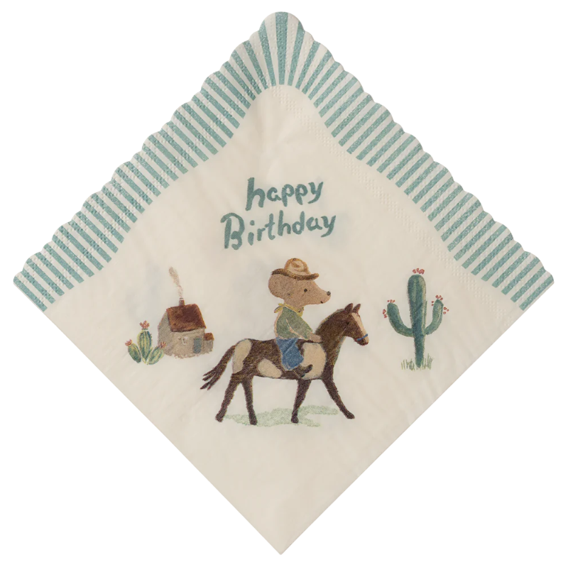 Servilletas Western Happy Birthday / 20 uds.