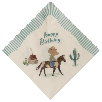 Servilletas Western Happy Birthday / 20 uds.