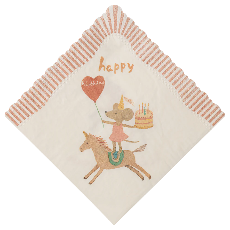 Servilletas Unicornio Happy Birthday / 20 uds.