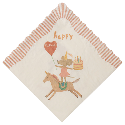 Servilletas Unicornio Happy Birthday / 20 uds.