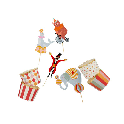 Circus Cupcake Kit / 12 pcs.