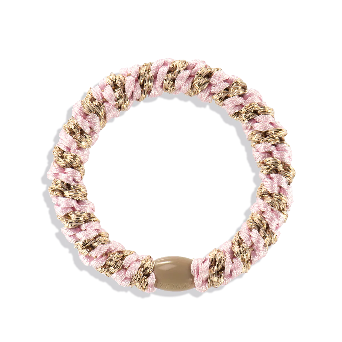 Goma de pelo kknekki pink-beige glitter