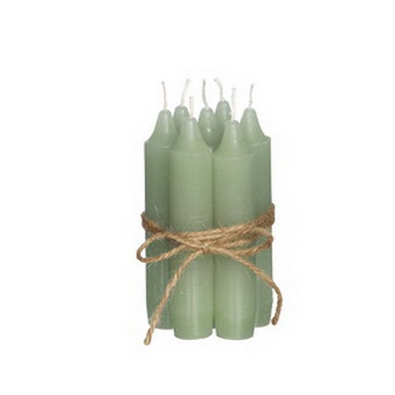 Conjunto de velas pequenas verde menta