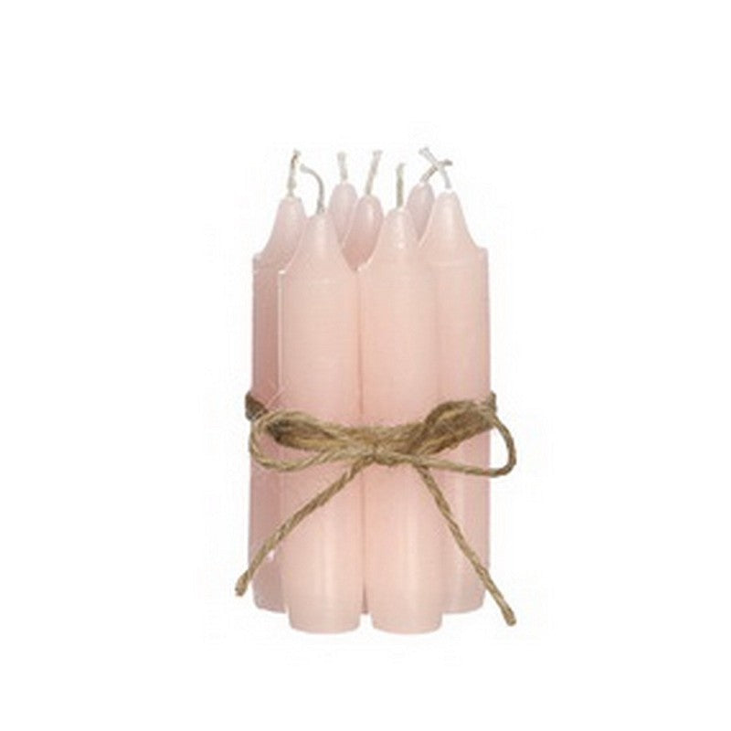 Conjunto de velas pequenas rosa