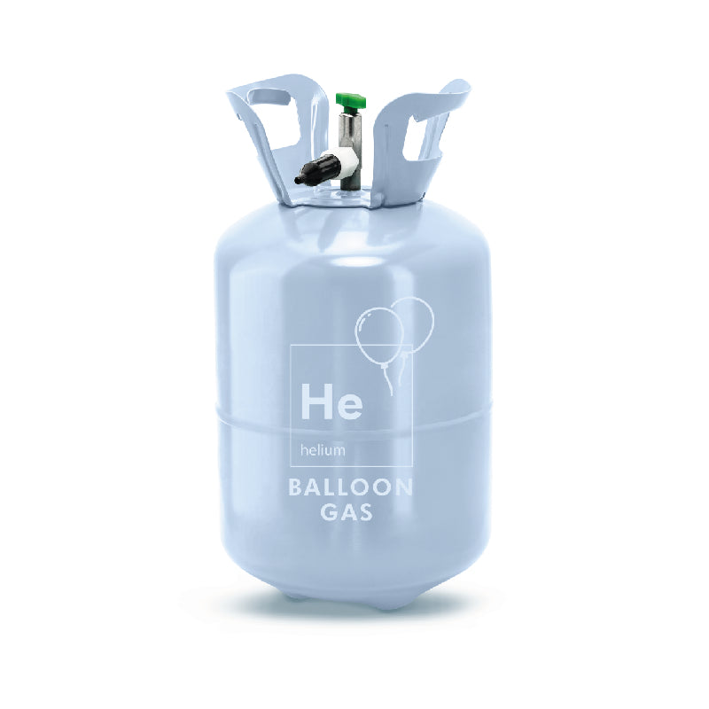 Small disposable helium bottle 0.189 m3 30 balloons approx. light blue