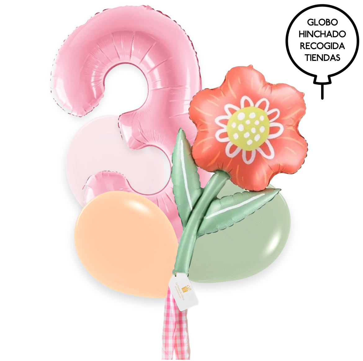 Bouquet globos FLOWER hinchados con helio