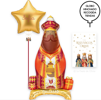 Reyes Baltasar deco set, floor and star inflated with helium