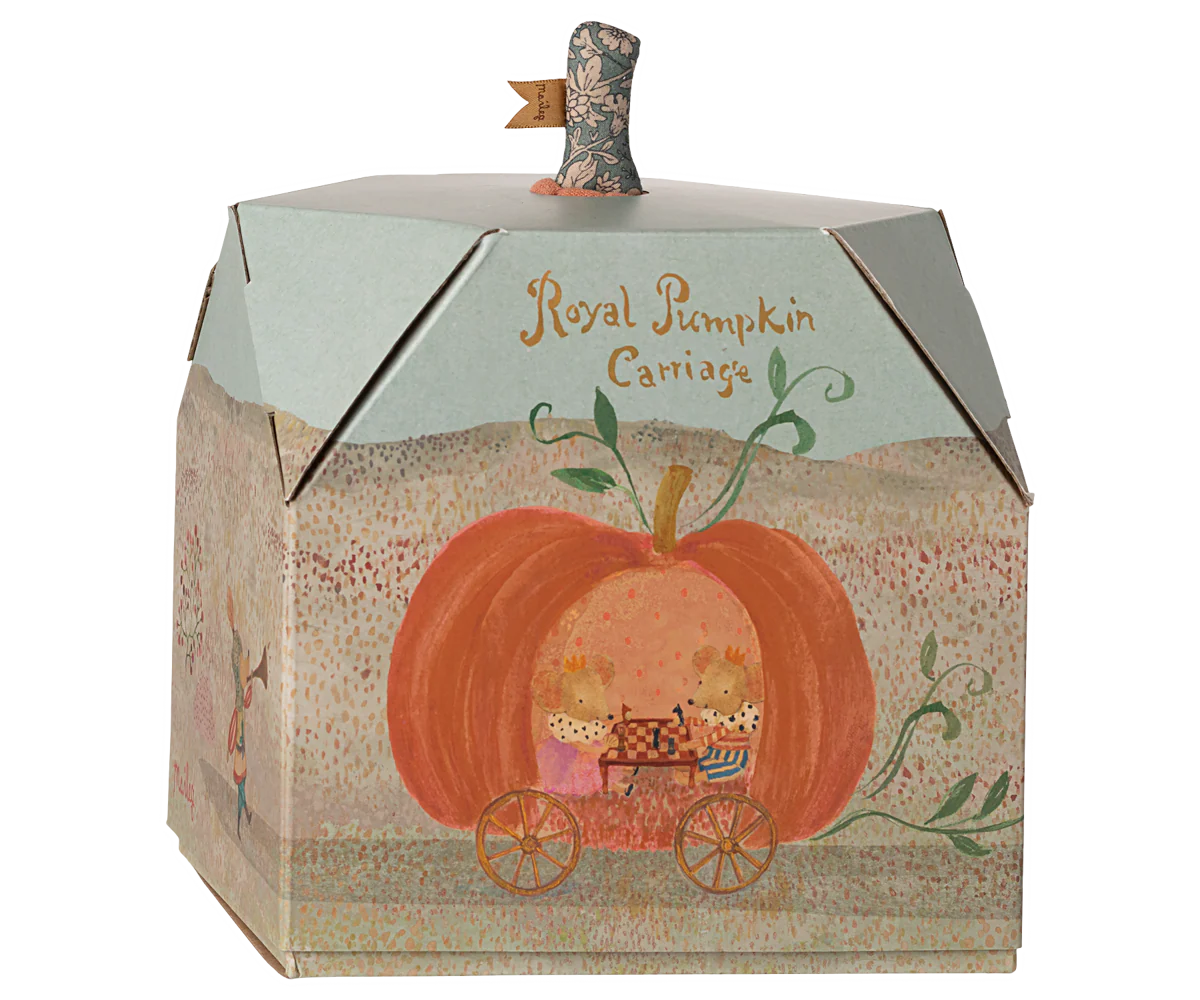 Carruaje de calabaza con flores Maileg