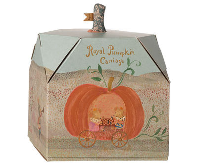 Carruaje de calabaza con flores Maileg