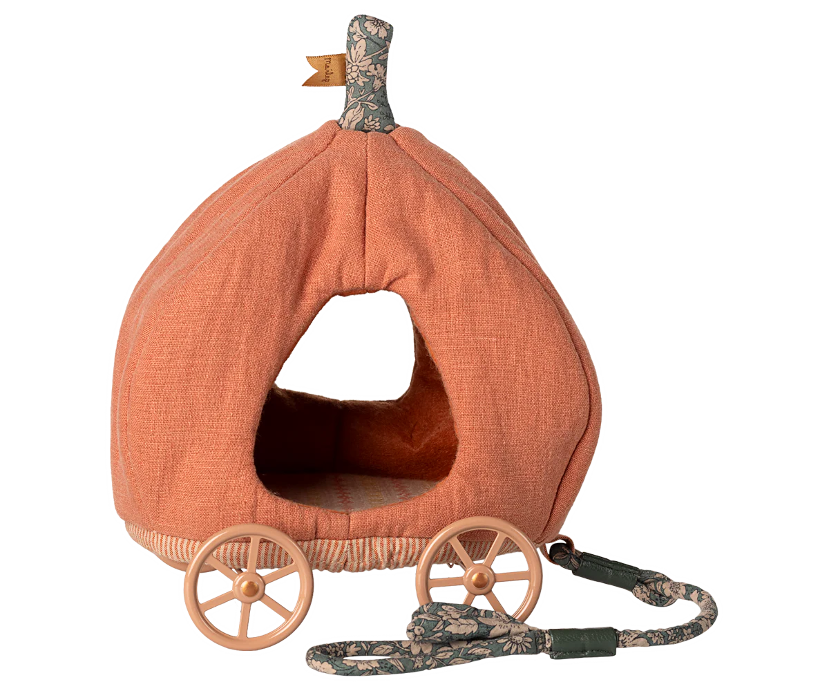 Carruaje de calabaza con flores Maileg