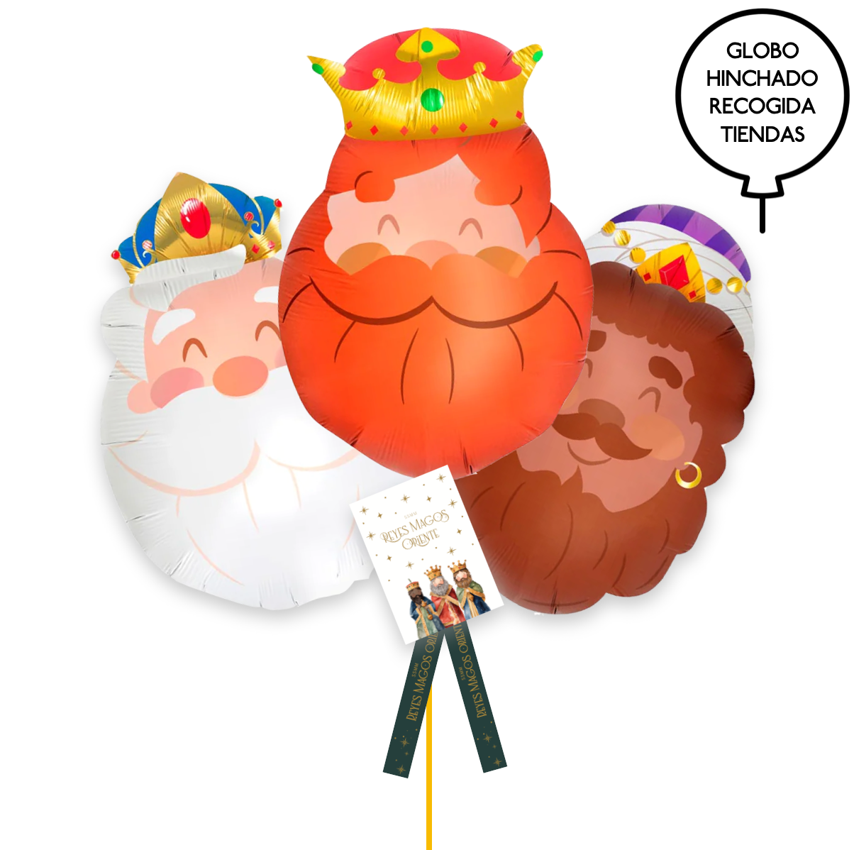 Bouquet of crown and king balloons inflated with helium