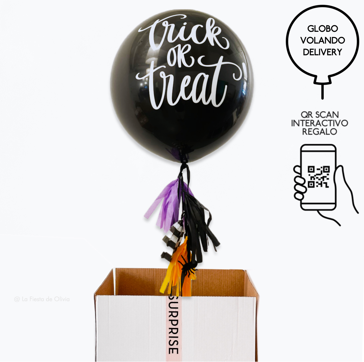 Globo XL hinchado Trick or Treat