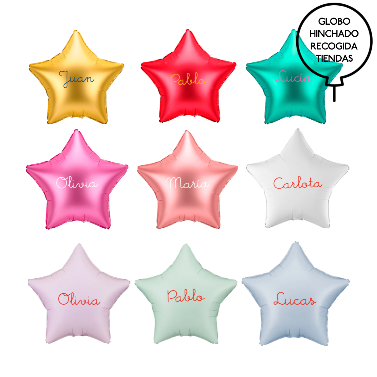 BASIC inflated star balloons