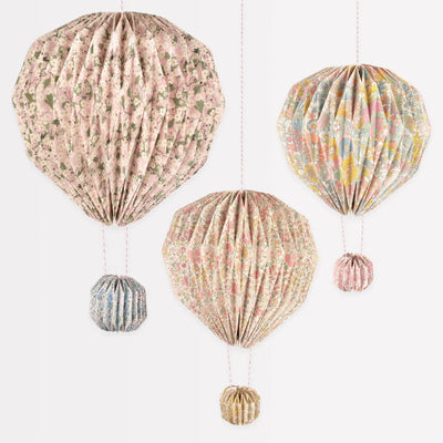 Globos aerostáticos de origami Liberty London / 3 uds.