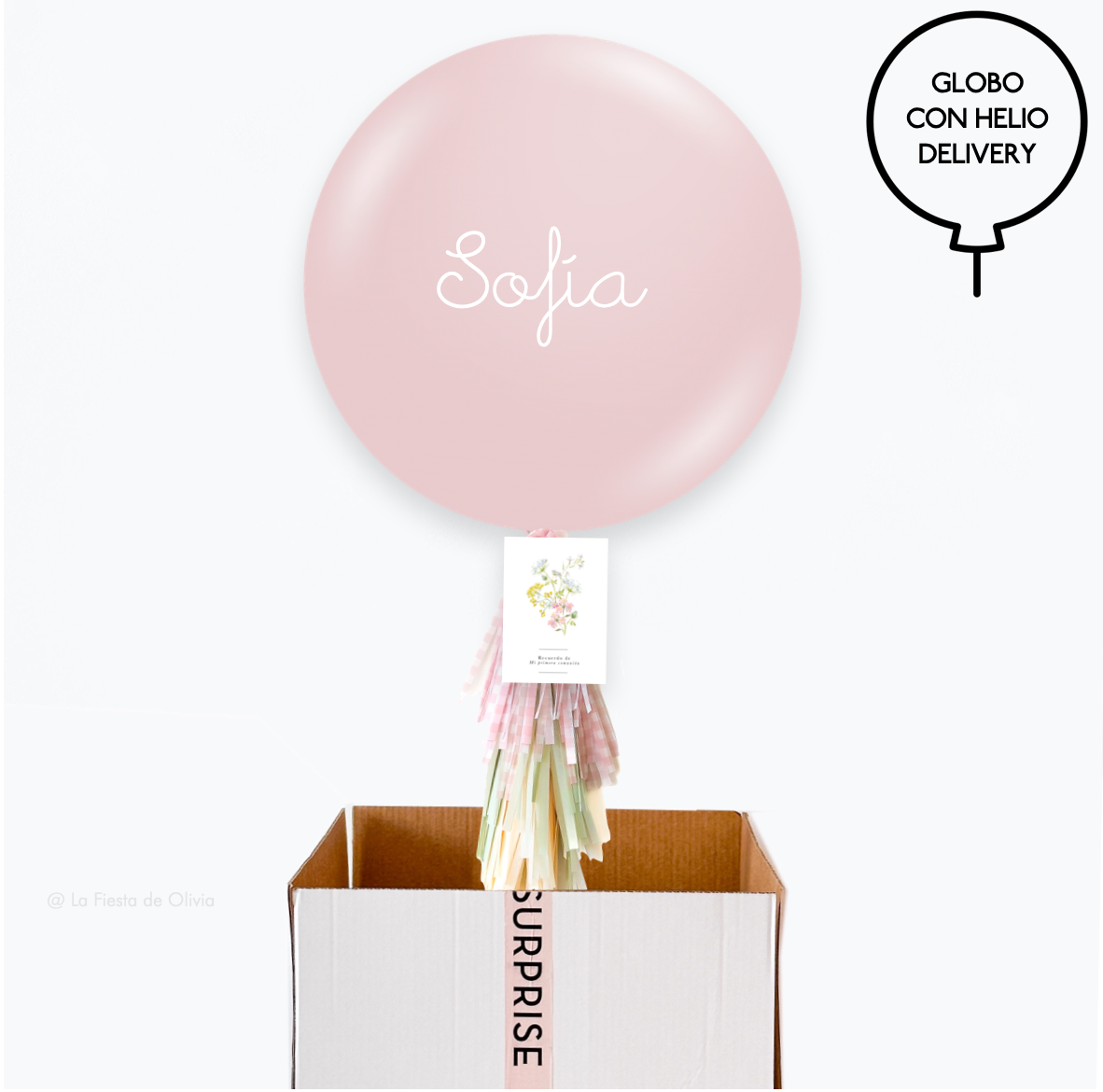 Globo ICONIC PREMIUM TASSEL Rose Recuerdo hinchado