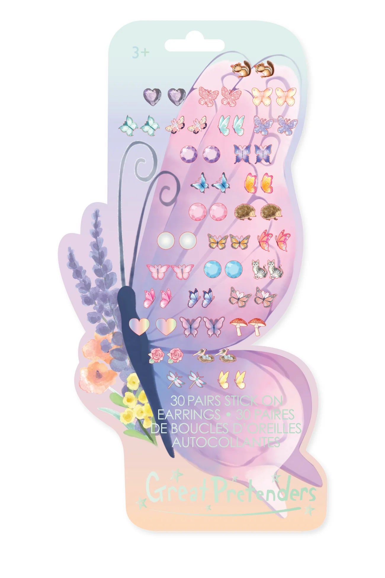 Butterfly earrings stickers