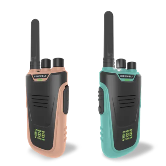 KIDYTALK Walkie-talkie natural y cian