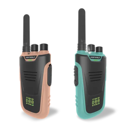 KIDYTALK Walkie-talkie natural y cian