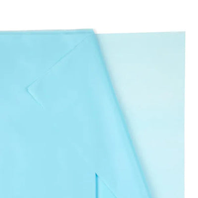 Basic light blue synthetic reusable tablecloth