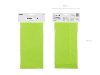 Basic Lime Green Synthetic Reusable Tablecloth