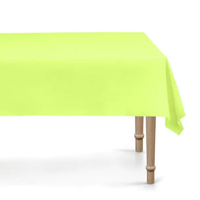 Basic Lime Green Synthetic Reusable Tablecloth