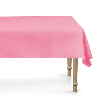 Toalha de mesa sintética básica reutilizável rosa escuro