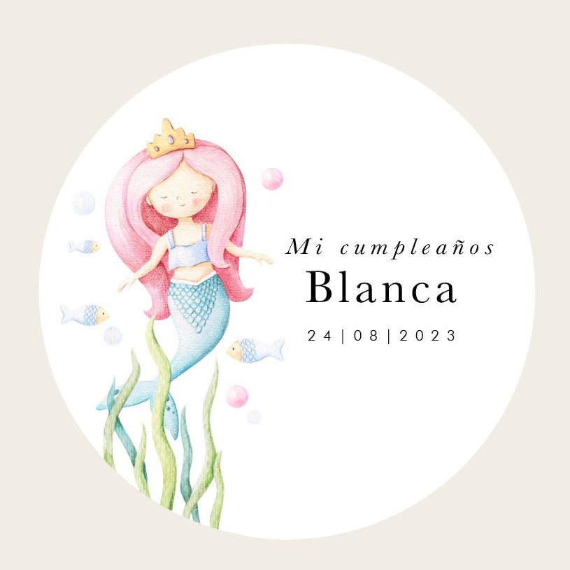 Pegatina personalizada Mermaid