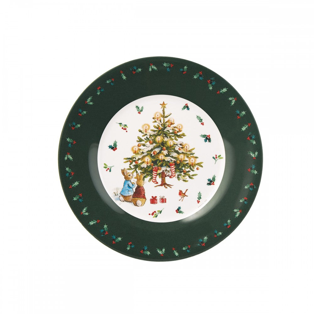 Plato de postre Árbol de Navidad Peter Rabbit