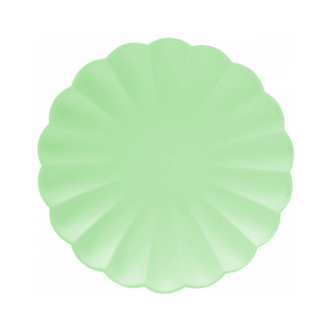 Mint basic eco compostable scalloped plate / 8 units.