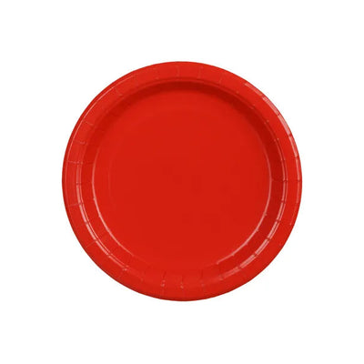 Platos de papel rojo / 6 uds.