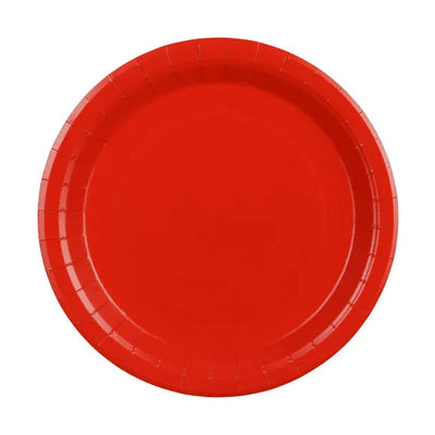 Platos de papel rojo / 6 uds.