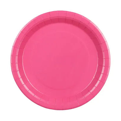 Platos de papel fucsia / 6 uds.