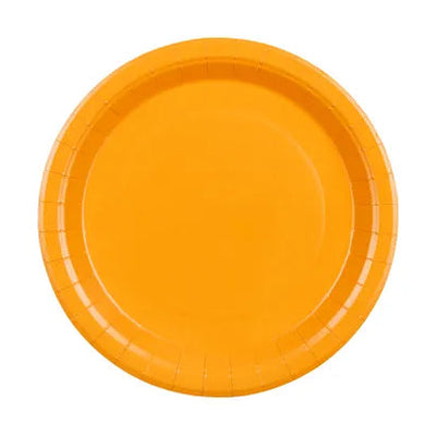 Platos de papel naranja / 6 uds.