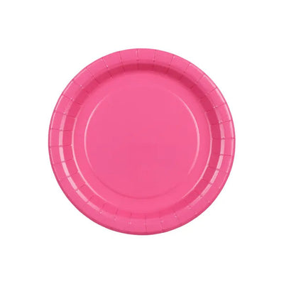 Platos de papel fucsia / 6 uds.