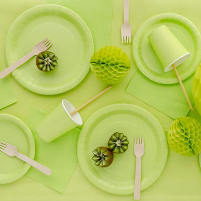 Basic Lime Green Synthetic Reusable Tablecloth