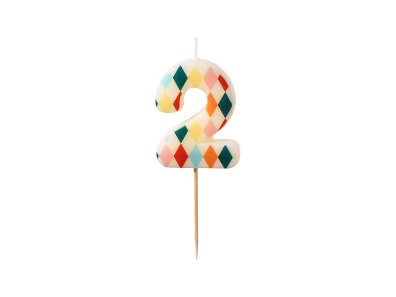 Basic Harlequin Number Candle