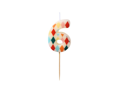 Basic Harlequin Number Candle