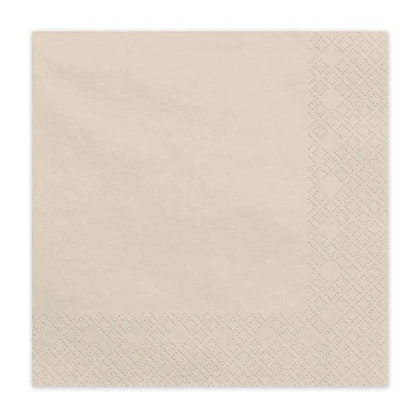 Servilletas de papel beige / 20 uds.