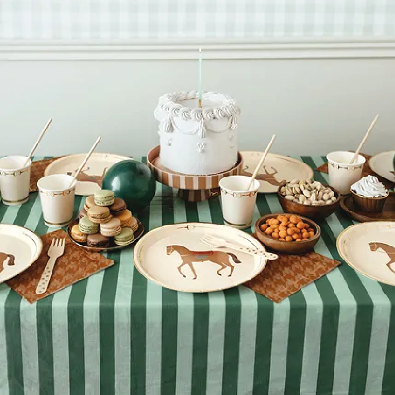 Brown horse plates / 6 pcs.