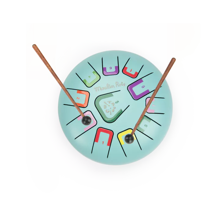 Tambor mediano de lengüetas Turquesa