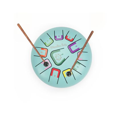 Tambor mediano de lengüetas Turquesa