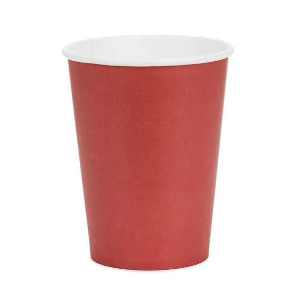 Burgundy basic paper cups / 6 pcs.