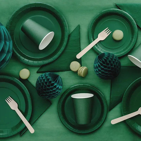 Servilletas de papel verde oscuro / 20 uds.