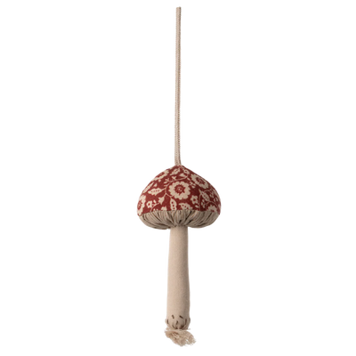 Adorno de tela seta estampado flor de invierno rojo Maileg