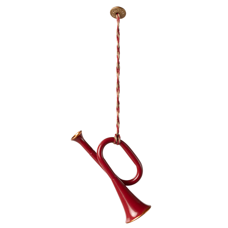 Adorno de metal trompeta roja Maileg
