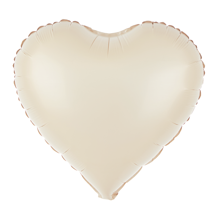 Matte pastel ivory heart balloon