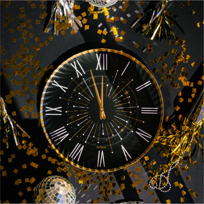 Bandeja para Nochevieja Reloj / 2 uds.