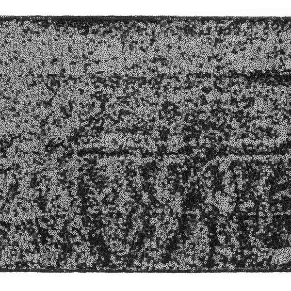 Camino de mesa lentejuelas negro